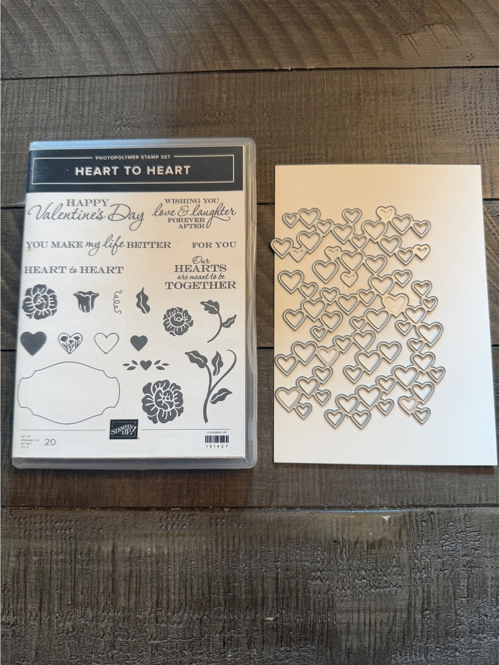 Stampin’ Up Heart to Heart stamp set and Detailed Hearts Die die cut set